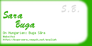 sara buga business card